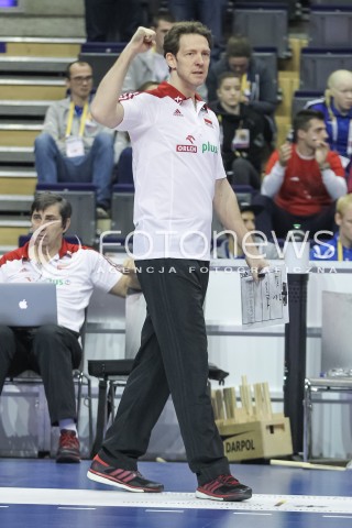  07.01.2016 BERLIN NIEMCY<br />SIATKOWKA MEZCZYZN KWALIFIKACJE DO IGRZYSK OLIMPIJSKICH W BRAZYLII <br />2016 Mens Volleyball European Olympic Qualification Tournament in Berlin<br />MECZ POLSKA - BELGIA ( Poland -Belgium ) <br />N/Z STEPHANE ANTIGA - I TRENER ( HEAD COACH ) RADOSC EMOCJE SYLWETKA <br /> 