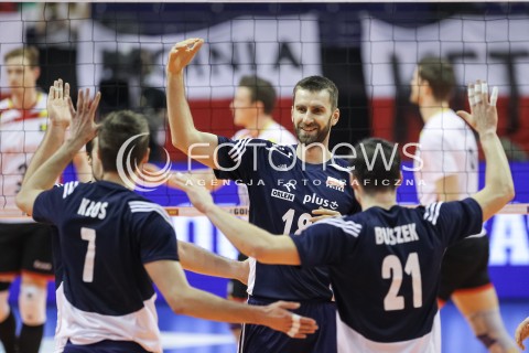  07.01.2016 BERLIN NIEMCY<br />SIATKOWKA MEZCZYZN KWALIFIKACJE DO IGRZYSK OLIMPIJSKICH W BRAZYLII <br />2016 Mens Volleyball European Olympic Qualification Tournament in Berlin<br />MECZ POLSKA - BELGIA ( Poland -Belgium ) <br />N/Z MARCIN MOZDZONEK RADOSC EMOCJE <br /> 