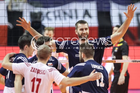  07.01.2016 BERLIN NIEMCY<br />SIATKOWKA MEZCZYZN KWALIFIKACJE DO IGRZYSK OLIMPIJSKICH W BRAZYLII <br />2016 Mens Volleyball European Olympic Qualification Tournament in Berlin<br />MECZ POLSKA - BELGIA ( Poland -Belgium ) <br />N/Z MARCIN MOZDZONEK RADOSC EMOCJE <br /> 