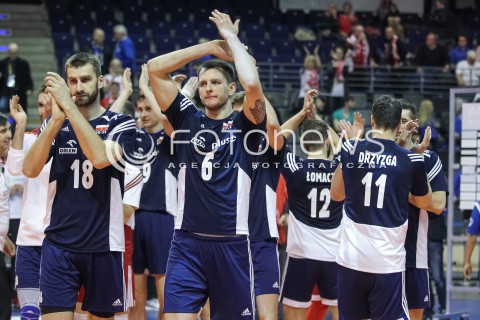  07.01.2016 BERLIN NIEMCY<br />SIATKOWKA MEZCZYZN KWALIFIKACJE DO IGRZYSK OLIMPIJSKICH W BRAZYLII <br />2016 Mens Volleyball European Olympic Qualification Tournament in Berlin<br />MECZ POLSKA - BELGIA ( Poland -Belgium ) <br />N/Z BARTOSZ KUREK MARCIN MOZDZONEK PODZIEKOWANIE KIBICOM<br /> 
