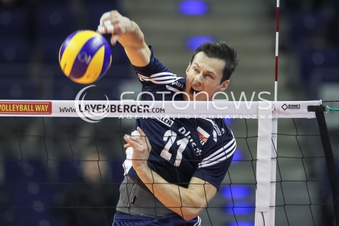  07.01.2016 BERLIN NIEMCY<br />SIATKOWKA MEZCZYZN KWALIFIKACJE DO IGRZYSK OLIMPIJSKICH W BRAZYLII <br />2016 Mens Volleyball European Olympic Qualification Tournament in Berlin<br />MECZ POLSKA - BELGIA ( Poland -Belgium ) <br />N/Z RAFAL BUSZEK SYLWETKA ATAK<br /> 