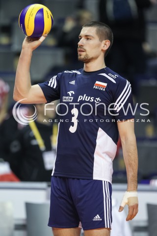  07.01.2016 BERLIN NIEMCY<br />SIATKOWKA MEZCZYZN KWALIFIKACJE DO IGRZYSK OLIMPIJSKICH W BRAZYLII <br />2016 Mens Volleyball European Olympic Qualification Tournament in Berlin<br />MECZ POLSKA - BELGIA ( Poland -Belgium ) <br />N/Z DAWID KONARSKI SYLWETKA <br /> 