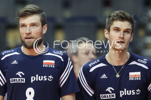  07.01.2016 BERLIN NIEMCY<br />SIATKOWKA MEZCZYZN KWALIFIKACJE DO IGRZYSK OLIMPIJSKICH W BRAZYLII <br />2016 Mens Volleyball European Olympic Qualification Tournament in Berlin<br />MECZ POLSKA - BELGIA ( Poland -Belgium ) <br />N/Z ANDRZEJ WRONA KAROL KLOS <br /> 