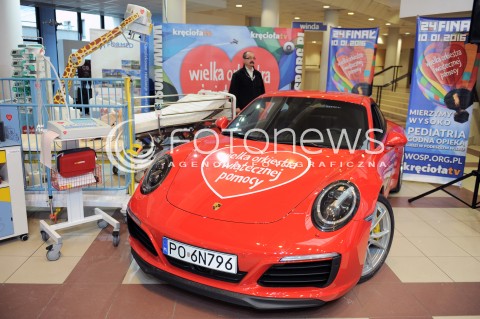  07.01.2016 WARSZAWA<br />KONFERENCJA PRASOWA PRZED 24 FINALEM WOSP<br />N/Z AUKCJE SPRZET PORSCHE<br /> 