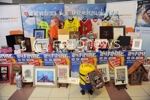  07.01.2016 WARSZAWA<br />KONFERENCJA PRASOWA PRZED 24 FINALEM WOSP<br />N/Z AUKCJE SPRZET<br /> 