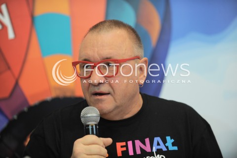  07.01.2016 WARSZAWA<br />KONFERENCJA PRASOWA PRZED 24 FINALEM WOSP<br />N/Z JERZY OWSIAK<br /> 