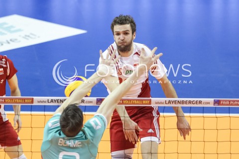  08.01.2016 BERLIN NIEMCY<br />SIATKOWKA MEZCZYZN KWALIFIKACJE DO IGRZYSK OLIMPIJSKICH W BRAZYLII <br />2016 Mens Volleyball European Olympic Qualification Tournament in Berlin<br />MECZ POLSKA - NIEMCY ( Poland - Germany ) <br />N/Z MATEUSZ MIKA <br /> 
