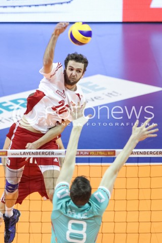  08.01.2016 BERLIN NIEMCY<br />SIATKOWKA MEZCZYZN KWALIFIKACJE DO IGRZYSK OLIMPIJSKICH W BRAZYLII <br />2016 Mens Volleyball European Olympic Qualification Tournament in Berlin<br />MECZ POLSKA - NIEMCY ( Poland - Germany ) <br />N/Z MATEUSZ MIKA <br /> 