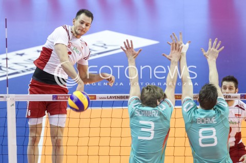  08.01.2016 BERLIN NIEMCY<br />SIATKOWKA MEZCZYZN KWALIFIKACJE DO IGRZYSK OLIMPIJSKICH W BRAZYLII <br />2016 Mens Volleyball European Olympic Qualification Tournament in Berlin<br />MECZ POLSKA - NIEMCY ( Poland - Germany ) <br />N/Z BARTOSZ KUREK <br /> 