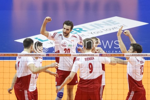  08.01.2016 BERLIN NIEMCY<br />SIATKOWKA MEZCZYZN KWALIFIKACJE DO IGRZYSK OLIMPIJSKICH W BRAZYLII <br />2016 Mens Volleyball European Olympic Qualification Tournament in Berlin<br />MECZ POLSKA - NIEMCY ( Poland - Germany ) <br />N/Z MATEUSZ MIKA RADOSC EMOCJE <br /> 