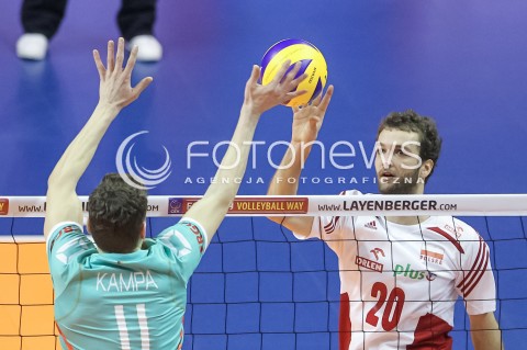  08.01.2016 BERLIN NIEMCY<br />SIATKOWKA MEZCZYZN KWALIFIKACJE DO IGRZYSK OLIMPIJSKICH W BRAZYLII <br />2016 Mens Volleyball European Olympic Qualification Tournament in Berlin<br />MECZ POLSKA - NIEMCY ( Poland - Germany ) <br />N/Z MATEUSZ MIKA <br /> 