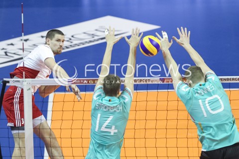  08.01.2016 BERLIN NIEMCY<br />SIATKOWKA MEZCZYZN KWALIFIKACJE DO IGRZYSK OLIMPIJSKICH W BRAZYLII <br />2016 Mens Volleyball European Olympic Qualification Tournament in Berlin<br />MECZ POLSKA - NIEMCY ( Poland - Germany ) <br />N/Z DAWID KONARSKI <br /> 
