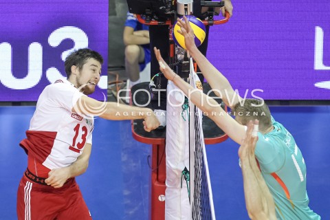  08.01.2016 BERLIN NIEMCY<br />SIATKOWKA MEZCZYZN KWALIFIKACJE DO IGRZYSK OLIMPIJSKICH W BRAZYLII <br />2016 Mens Volleyball European Olympic Qualification Tournament in Berlin<br />MECZ POLSKA - NIEMCY ( Poland - Germany ) <br />N/Z MICHAL KUBIAK <br /> 