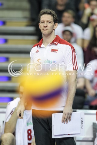  08.01.2016 BERLIN NIEMCY<br />SIATKOWKA MEZCZYZN KWALIFIKACJE DO IGRZYSK OLIMPIJSKICH W BRAZYLII <br />2016 Mens Volleyball European Olympic Qualification Tournament in Berlin<br />MECZ POLSKA - NIEMCY ( Poland - Germany ) <br />N/Z STEPHANE ANTIGA - I TRENER ( HEAD COACH ) SYLWETKA <br /> 