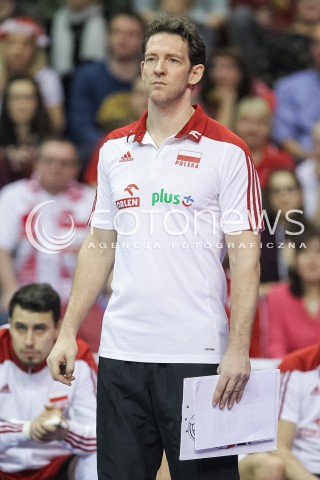  08.01.2016 BERLIN NIEMCY<br />SIATKOWKA MEZCZYZN KWALIFIKACJE DO IGRZYSK OLIMPIJSKICH W BRAZYLII <br />2016 Mens Volleyball European Olympic Qualification Tournament in Berlin<br />MECZ POLSKA - NIEMCY ( Poland - Germany ) <br />N/Z STEPHANE ANTIGA - I TRENER ( HEAD COACH ) SYLWETKA <br /> 