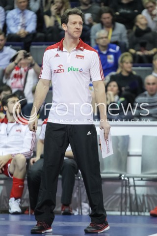  08.01.2016 BERLIN NIEMCY<br />SIATKOWKA MEZCZYZN KWALIFIKACJE DO IGRZYSK OLIMPIJSKICH W BRAZYLII <br />2016 Mens Volleyball European Olympic Qualification Tournament in Berlin<br />MECZ POLSKA - NIEMCY ( Poland - Germany ) <br />N/Z STEPHANE ANTIGA - I TRENER ( HEAD COACH ) SYLWETKA <br /> 