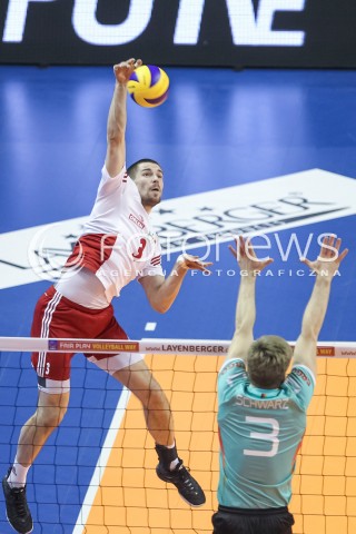  08.01.2016 BERLIN NIEMCY<br />SIATKOWKA MEZCZYZN KWALIFIKACJE DO IGRZYSK OLIMPIJSKICH W BRAZYLII <br />2016 Mens Volleyball European Olympic Qualification Tournament in Berlin<br />MECZ POLSKA - NIEMCY ( Poland - Germany ) <br />N/Z DAWID KONARSKI <br /> 