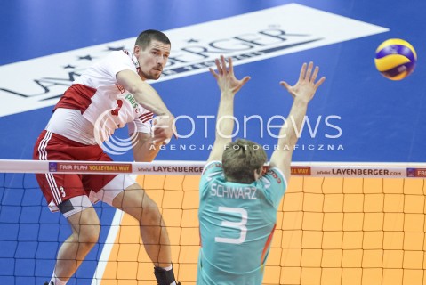  08.01.2016 BERLIN NIEMCY<br />SIATKOWKA MEZCZYZN KWALIFIKACJE DO IGRZYSK OLIMPIJSKICH W BRAZYLII <br />2016 Mens Volleyball European Olympic Qualification Tournament in Berlin<br />MECZ POLSKA - NIEMCY ( Poland - Germany ) <br />N/Z DAWID KONARSKI <br /> 