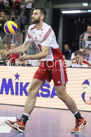  08.01.2016 BERLIN NIEMCY<br />SIATKOWKA MEZCZYZN KWALIFIKACJE DO IGRZYSK OLIMPIJSKICH W BRAZYLII <br />2016 Mens Volleyball European Olympic Qualification Tournament in Berlin<br />MECZ POLSKA - NIEMCY ( Poland - Germany ) <br />N/Z MARCIN MOZDZONEK SYLWETKA <br /> 