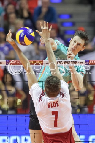  08.01.2016 BERLIN NIEMCY<br />SIATKOWKA MEZCZYZN KWALIFIKACJE DO IGRZYSK OLIMPIJSKICH W BRAZYLII <br />2016 Mens Volleyball European Olympic Qualification Tournament in Berlin<br />MECZ POLSKA - NIEMCY ( Poland - Germany ) <br />N/Z MARCUS BOHME <br /> 