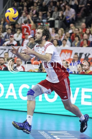  08.01.2016 BERLIN NIEMCY<br />SIATKOWKA MEZCZYZN KWALIFIKACJE DO IGRZYSK OLIMPIJSKICH W BRAZYLII <br />2016 Mens Volleyball European Olympic Qualification Tournament in Berlin<br />MECZ POLSKA - NIEMCY ( Poland - Germany ) <br />N/Z MATEUSZ MIKA SYLWETKA <br /> 
