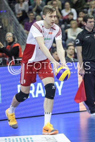 08.01.2016 BERLIN NIEMCY<br />SIATKOWKA MEZCZYZN KWALIFIKACJE DO IGRZYSK OLIMPIJSKICH W BRAZYLII <br />2016 Mens Volleyball European Olympic Qualification Tournament in Berlin<br />MECZ POLSKA - NIEMCY ( Poland - Germany ) <br />N/Z MATEUSZ BIENIEK SYLWETKA <br /> 