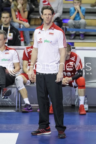 08.01.2016 BERLIN NIEMCY<br />SIATKOWKA MEZCZYZN KWALIFIKACJE DO IGRZYSK OLIMPIJSKICH W BRAZYLII <br />2016 Mens Volleyball European Olympic Qualification Tournament in Berlin<br />MECZ POLSKA - NIEMCY ( Poland - Germany ) <br />N/Z STEPHANE ANTIGA - I TRENER ( HEAD COACH ) SYLWETKA <br /> 