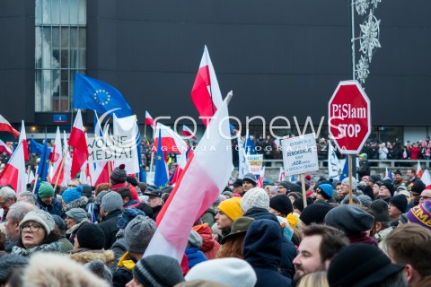 Protest Komitetu Obrony Demokracji w Warszawie