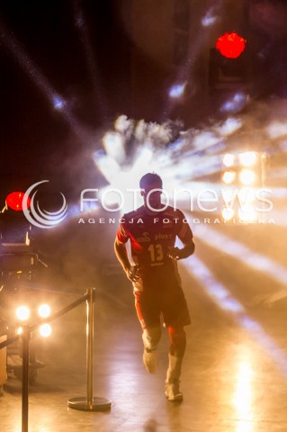  09.01.2016 BERLIN NIEMCY<br />SIATKOWKA MEZCZYZN KWALIFIKACJE DO IGRZYSK OLIMPIJSKICH W BRAZYLII <br />2016 Mens Volleyball European Olympic Qualification Tournament in Berlin<br />POLFINAL 2 - SEMIFINAL<br />MECZ FRANCJA - POLSKA ( France - Poland ) <br />N/Z MICHAL KUBIAK PREZENTACJA ZESPOLU OPRAWA SWIATLA<br /> 