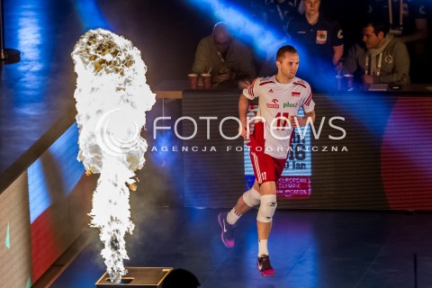  09.01.2016 BERLIN NIEMCY<br />SIATKOWKA MEZCZYZN KWALIFIKACJE DO IGRZYSK OLIMPIJSKICH W BRAZYLII <br />2016 Mens Volleyball European Olympic Qualification Tournament in Berlin<br />POLFINAL 2 - SEMIFINAL<br />MECZ FRANCJA - POLSKA ( France - Poland ) <br />N/Z PAWEL ZATORSKI PREZENTACJA ZESPOLU OPRAWA SWIATLA<br /> 