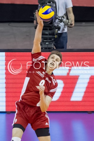  09.01.2016 BERLIN NIEMCY<br />SIATKOWKA MEZCZYZN KWALIFIKACJE DO IGRZYSK OLIMPIJSKICH W BRAZYLII <br />2016 Mens Volleyball European Olympic Qualification Tournament in Berlin<br />POLFINAL 2 - SEMIFINAL<br />MECZ FRANCJA - POLSKA ( France - Poland ) <br />N/Z MATEUSZ BIENIEK SYLWETKA ZAGRYWKA<br /> 