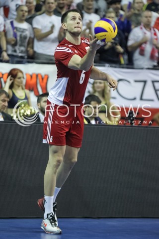  09.01.2016 BERLIN NIEMCY<br />SIATKOWKA MEZCZYZN KWALIFIKACJE DO IGRZYSK OLIMPIJSKICH W BRAZYLII <br />2016 Mens Volleyball European Olympic Qualification Tournament in Berlin<br />POLFINAL 2 - SEMIFINAL<br />MECZ FRANCJA - POLSKA ( France - Poland ) <br />N/Z BARTOSZ KUREK SYLWETKA <br /> 