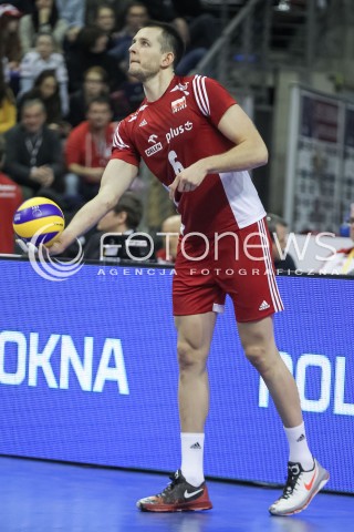  09.01.2016 BERLIN NIEMCY<br />SIATKOWKA MEZCZYZN KWALIFIKACJE DO IGRZYSK OLIMPIJSKICH W BRAZYLII <br />2016 Mens Volleyball European Olympic Qualification Tournament in Berlin<br />POLFINAL 2 - SEMIFINAL<br />MECZ FRANCJA - POLSKA ( France - Poland ) <br />N/Z BARTOSZ KUREK SYLWETKA <br /> 