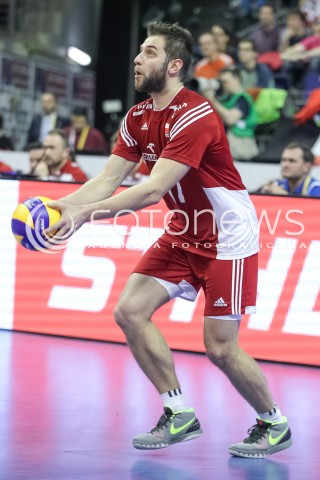  09.01.2016 BERLIN NIEMCY<br />SIATKOWKA MEZCZYZN KWALIFIKACJE DO IGRZYSK OLIMPIJSKICH W BRAZYLII <br />2016 Mens Volleyball European Olympic Qualification Tournament in Berlin<br />POLFINAL 2 - SEMIFINAL<br />MECZ FRANCJA - POLSKA ( France - Poland ) <br />N/Z GRZEGORZ LOMACZ SYLWETKA <br /> 