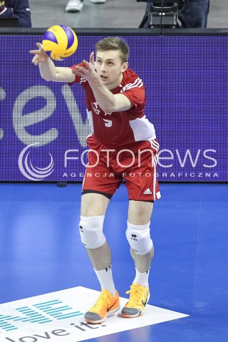  09.01.2016 BERLIN NIEMCY<br />SIATKOWKA MEZCZYZN KWALIFIKACJE DO IGRZYSK OLIMPIJSKICH W BRAZYLII <br />2016 Mens Volleyball European Olympic Qualification Tournament in Berlin<br />POLFINAL 2 - SEMIFINAL<br />MECZ FRANCJA - POLSKA ( France - Poland ) <br />N/Z MATEUSZ BIENIEK SYLWETKA ZAGRYWKA<br /> 