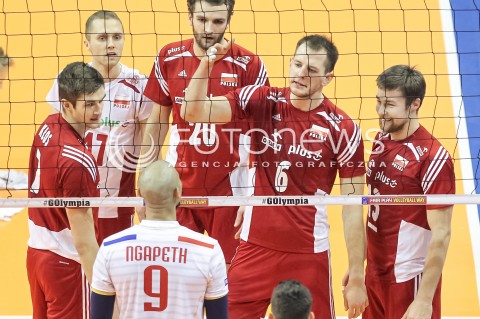  09.01.2016 BERLIN NIEMCY<br />SIATKOWKA MEZCZYZN KWALIFIKACJE DO IGRZYSK OLIMPIJSKICH W BRAZYLII <br />2016 Mens Volleyball European Olympic Qualification Tournament in Berlin<br />POLFINAL 2 - SEMIFINAL<br />MECZ FRANCJA - POLSKA ( France - Poland ) <br />N/Z MICHAL KUBIAK BARTOSZ KUREK KAROL KLOS EARVIN NGAPETH DYSKUSJE KLOTNIE POD SIATKA EMOCJE ZLOSC<br /> 