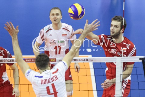  09.01.2016 BERLIN NIEMCY<br />SIATKOWKA MEZCZYZN KWALIFIKACJE DO IGRZYSK OLIMPIJSKICH W BRAZYLII <br />2016 Mens Volleyball European Olympic Qualification Tournament in Berlin<br />POLFINAL 2 - SEMIFINAL<br />MECZ FRANCJA - POLSKA ( France - Poland ) <br />N/Z MATEUSZ MIKA <br /> 