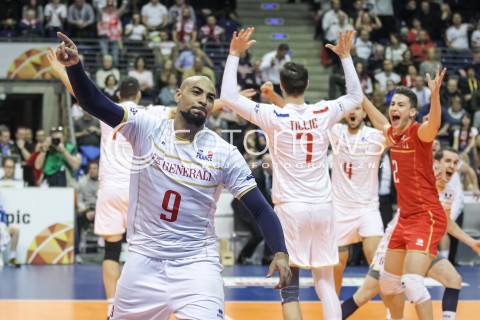  09.01.2016 BERLIN NIEMCY<br />SIATKOWKA MEZCZYZN KWALIFIKACJE DO IGRZYSK OLIMPIJSKICH W BRAZYLII <br />2016 Mens Volleyball European Olympic Qualification Tournament in Berlin<br />POLFINAL 2 - SEMIFINAL<br />MECZ FRANCJA - POLSKA ( France - Poland ) <br />N/Z EARVIN NGAPETH RADOSC WYGRANA EMOCJE AWANS DO FINALU ZWYCIESTWO<br /> 