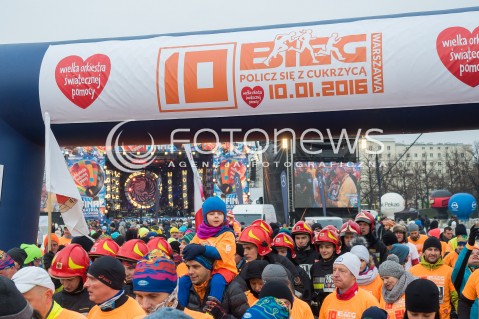  10.01.2016 WARSZAWA <br />FINAL 24 EDYCJI WIELKIEJ ORKIESTRY SWIATECZNEJ POMOCY <br />BIEG POLICZ SIE Z CUKRZYCA <br />N/Z <br />UCZESTNICY BIEGU POLICZ SIE Z CUKRZYCA<br /> 
