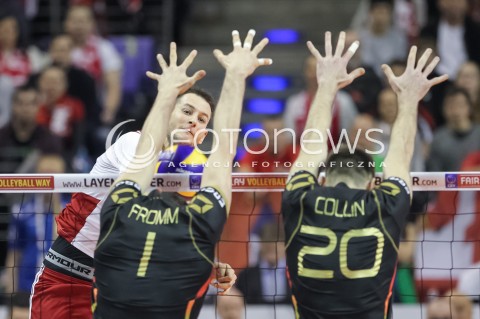  10.01.2016 BERLIN NIEMCY<br />SIATKOWKA MEZCZYZN KWALIFIKACJE DO IGRZYSK OLIMPIJSKICH W BRAZYLII <br />2016 Mens Volleyball European Olympic Qualification Tournament in Berlin<br />MECZ O 3. MIEJSCE - 3RD PLACE MATCH<br />MECZ POLSKA - NIEMCY ( Poland - Germany ) <br />N/Z BARTOSZ KUREK <br /> 
