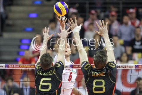  10.01.2016 BERLIN NIEMCY<br />SIATKOWKA MEZCZYZN KWALIFIKACJE DO IGRZYSK OLIMPIJSKICH W BRAZYLII <br />2016 Mens Volleyball European Olympic Qualification Tournament in Berlin<br />MECZ O 3. MIEJSCE - 3RD PLACE MATCH<br />MECZ POLSKA - NIEMCY ( Poland - Germany ) <br />N/Z BARTOSZ KUREK <br /> 