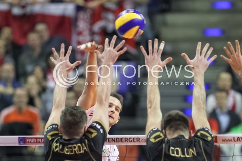  10.01.2016 BERLIN NIEMCY<br />SIATKOWKA MEZCZYZN KWALIFIKACJE DO IGRZYSK OLIMPIJSKICH W BRAZYLII <br />2016 Mens Volleyball European Olympic Qualification Tournament in Berlin<br />MECZ O 3. MIEJSCE - 3RD PLACE MATCH<br />MECZ POLSKA - NIEMCY ( Poland - Germany ) <br />N/Z BARTOSZ KUREK <br /> 