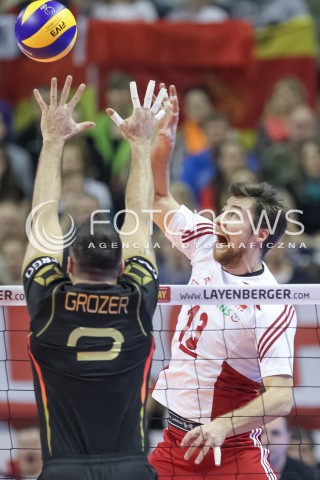  10.01.2016 BERLIN NIEMCY<br />SIATKOWKA MEZCZYZN KWALIFIKACJE DO IGRZYSK OLIMPIJSKICH W BRAZYLII <br />2016 Mens Volleyball European Olympic Qualification Tournament in Berlin<br />MECZ O 3. MIEJSCE - 3RD PLACE MATCH<br />MECZ POLSKA - NIEMCY ( Poland - Germany ) <br />N/Z MICHAL KUBIAK <br /> 