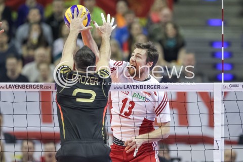  10.01.2016 BERLIN NIEMCY<br />SIATKOWKA MEZCZYZN KWALIFIKACJE DO IGRZYSK OLIMPIJSKICH W BRAZYLII <br />2016 Mens Volleyball European Olympic Qualification Tournament in Berlin<br />MECZ O 3. MIEJSCE - 3RD PLACE MATCH<br />MECZ POLSKA - NIEMCY ( Poland - Germany ) <br />N/Z MICHAL KUBIAK <br /> 