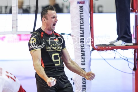  10.01.2016 BERLIN NIEMCY<br />SIATKOWKA MEZCZYZN KWALIFIKACJE DO IGRZYSK OLIMPIJSKICH W BRAZYLII <br />2016 Mens Volleyball European Olympic Qualification Tournament in Berlin<br />MECZ O 3. MIEJSCE - 3RD PLACE MATCH<br />MECZ POLSKA - NIEMCY ( Poland - Germany ) <br />N/Z GYORGY GROZER RADOSC EMOCJE SYLWETKA <br /> 