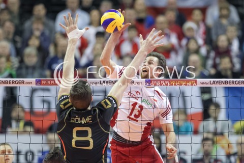  10.01.2016 BERLIN NIEMCY<br />SIATKOWKA MEZCZYZN KWALIFIKACJE DO IGRZYSK OLIMPIJSKICH W BRAZYLII <br />2016 Mens Volleyball European Olympic Qualification Tournament in Berlin<br />MECZ O 3. MIEJSCE - 3RD PLACE MATCH<br />MECZ POLSKA - NIEMCY ( Poland - Germany ) <br />N/Z MICHAL KUBIAK <br /> 