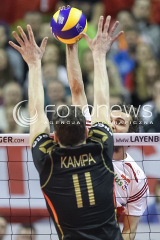  10.01.2016 BERLIN NIEMCY<br />SIATKOWKA MEZCZYZN KWALIFIKACJE DO IGRZYSK OLIMPIJSKICH W BRAZYLII <br />2016 Mens Volleyball European Olympic Qualification Tournament in Berlin<br />MECZ O 3. MIEJSCE - 3RD PLACE MATCH<br />MECZ POLSKA - NIEMCY ( Poland - Germany ) <br />N/Z MATEUSZ MIKA <br /> 