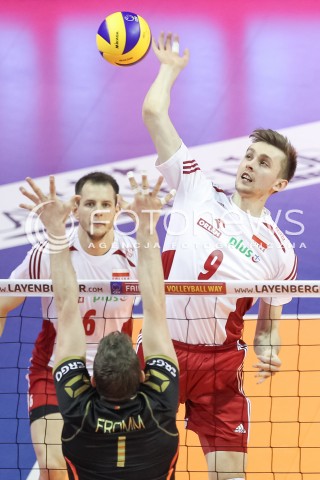  10.01.2016 BERLIN NIEMCY<br />SIATKOWKA MEZCZYZN KWALIFIKACJE DO IGRZYSK OLIMPIJSKICH W BRAZYLII <br />2016 Mens Volleyball European Olympic Qualification Tournament in Berlin<br />MECZ O 3. MIEJSCE - 3RD PLACE MATCH<br />MECZ POLSKA - NIEMCY ( Poland - Germany ) <br />N/Z MATEUSZ BIENIEK <br /> 