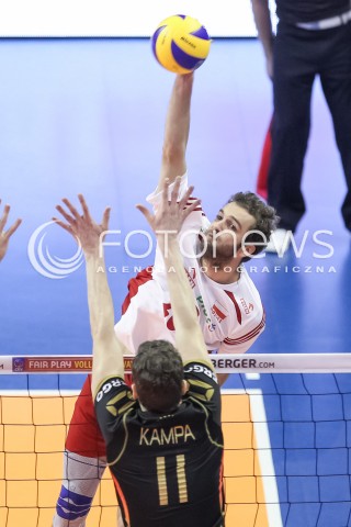  10.01.2016 BERLIN NIEMCY<br />SIATKOWKA MEZCZYZN KWALIFIKACJE DO IGRZYSK OLIMPIJSKICH W BRAZYLII <br />2016 Mens Volleyball European Olympic Qualification Tournament in Berlin<br />MECZ O 3. MIEJSCE - 3RD PLACE MATCH<br />MECZ POLSKA - NIEMCY ( Poland - Germany ) <br />N/Z MATEUSZ MIKA <br /> 