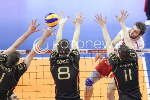  10.01.2016 BERLIN NIEMCY<br />SIATKOWKA MEZCZYZN KWALIFIKACJE DO IGRZYSK OLIMPIJSKICH W BRAZYLII <br />2016 Mens Volleyball European Olympic Qualification Tournament in Berlin<br />MECZ O 3. MIEJSCE - 3RD PLACE MATCH<br />MECZ POLSKA - NIEMCY ( Poland - Germany ) <br />N/Z MATEUSZ MIKA <br /> 